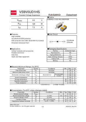 VS9V0UD1HS 数据手册首页