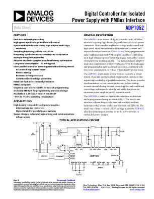 ADP1052 数据手册首页