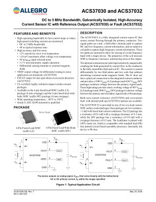 ACS37030-32 datasheet cover page