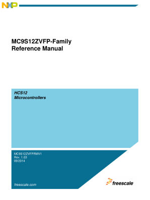 MC9S12ZVFPRMV1 datasheet cover page