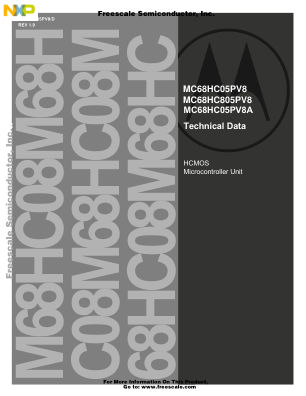 MC68HC05PV8 数据手册首页