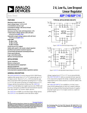 ADP1740 数据手册首页