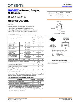 NTMFS5C670NL 数据手册首页
