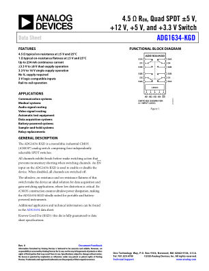 ADG1634-KGD 数据手册首页