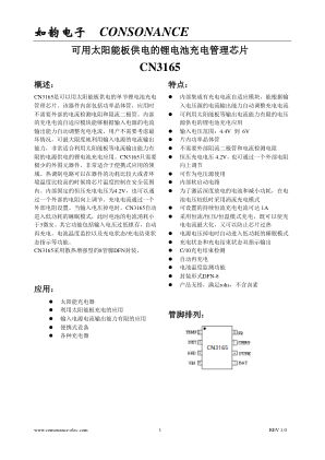 CN3165 数据手册首页
