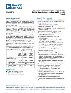 MAX96752 datasheet cover page