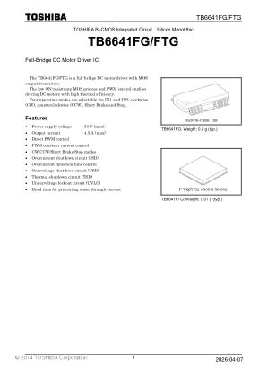 TB6641FG datasheet cover page