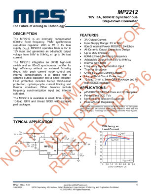 MP2212 datasheet cover page