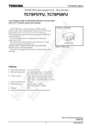 TC7SP57FU 数据手册首页