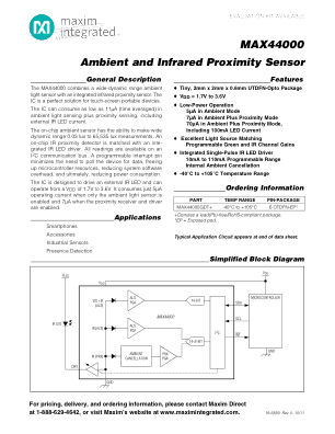 MAX44000 datasheet cover page
