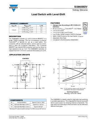 SI3865BD datasheet cover page