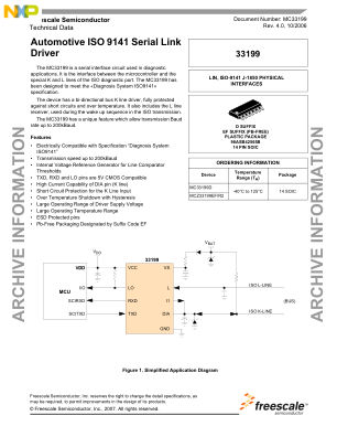 MC33199 datasheet cover page