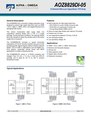 AOZ8829DI-05 datasheet cover page