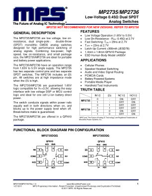 MP2735 datasheet cover page