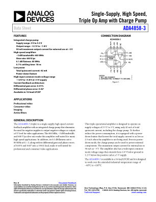 ADA4858-3 datasheet cover page