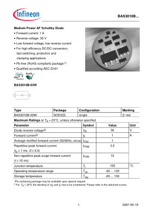 BAS3010B-03W datasheet cover page