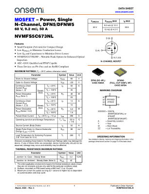 NVMFS5C673NL datasheet cover page