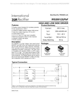 IRS2001 datasheet cover page