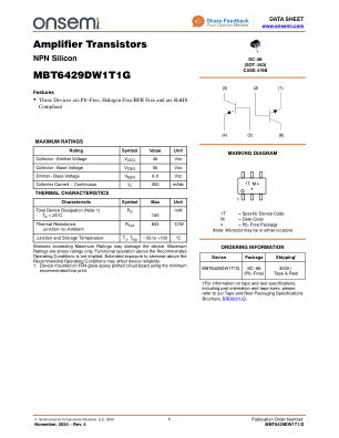 MBT6429DW1T1 数据手册首页