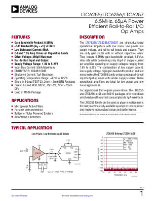 LTC6255-6256-6257 datasheet cover page