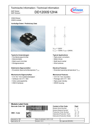 DD1200S12H4 datasheet cover page