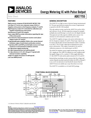 ADE7755 datasheet cover page