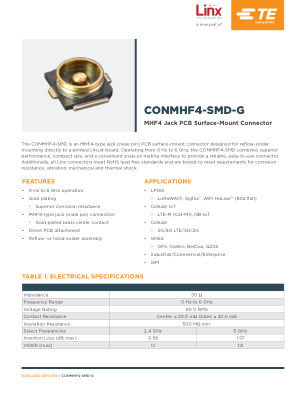 CONMHF4-SMD-G-T 数据手册首页
