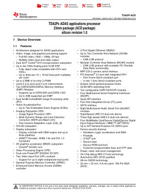 TDA2P-ACD datasheet cover page