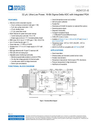 AD4131-8 datasheet cover page