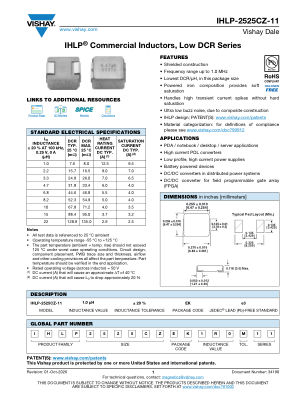 IHLP-2525CZ-11 数据手册首页