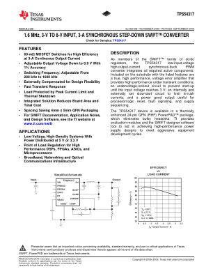 TPS54317 datasheet cover page