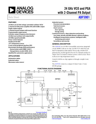 ADF5901 数据手册首页