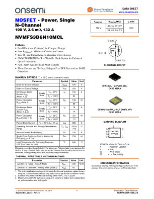 NVMFS3D6N10MCL 数据手册首页