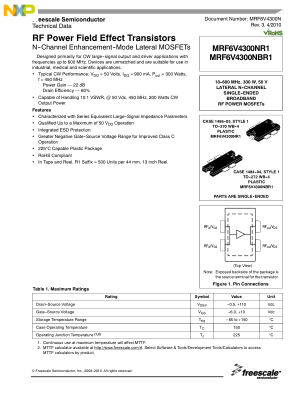 MRF6V4300N 数据手册首页