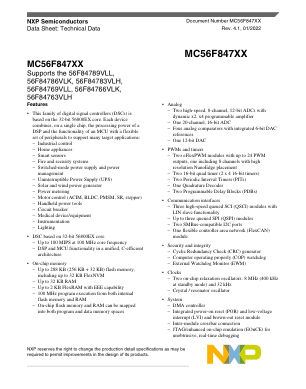 MC56F847XX 数据手册首页