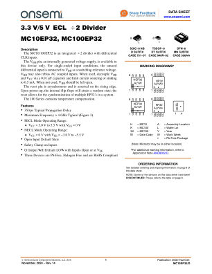 MC10EP32 数据手册首页