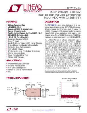 232616FA datasheet cover page