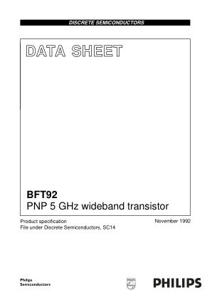 BFT92W 数据手册首页