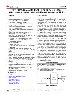 THVD4431A datasheet cover page