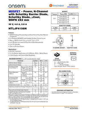 NTLJF4156N 数据手册首页
