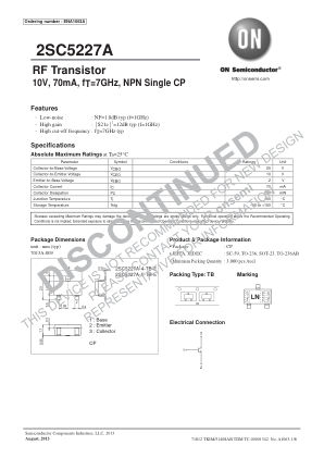 2SC5227A datasheet cover page