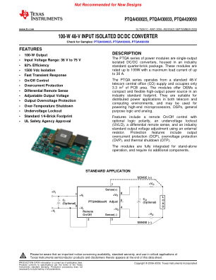 PTQA430033 datasheet cover page
