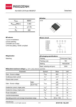 R6002ENH 数据手册首页