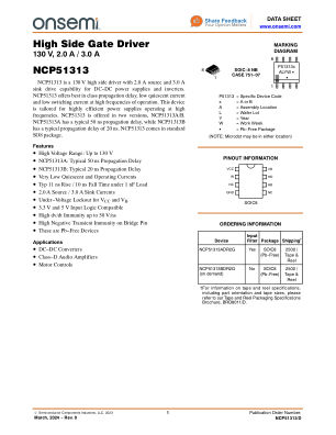 NCP51313 数据手册首页