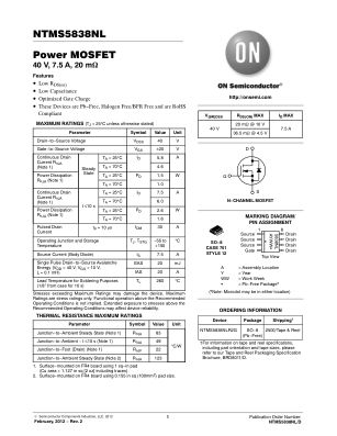 NTMS5838NL datasheet cover page