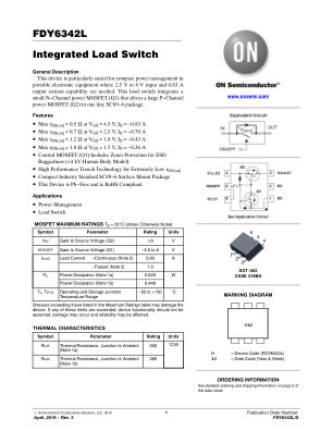 FDY6342L datasheet cover page