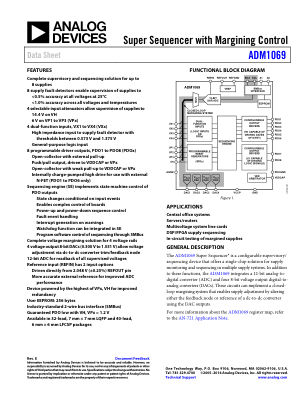ADM1069 数据手册首页
