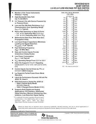 SN74CB3Q16210 数据手册首页
