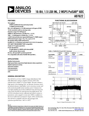 AD7622 datasheet cover page