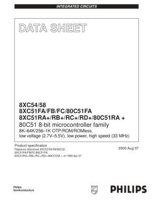 8XC54 数据手册首页